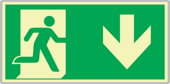 SEMLE715104M - Segnale all. Metal monofacciale luminescente Usc.Emrgenza sx ISO 7010