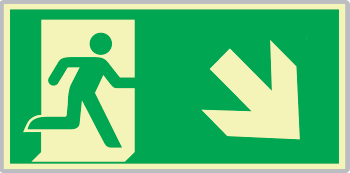 SEMLE715108N - Segnale all.Metal mono luminescente Uscita Emergenza SE EN ISO 7010