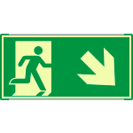 SEMLE715108NC - Segnale all.Metal mono luminescente prof.VERDE Usc.Emerg. EN ISO 7010