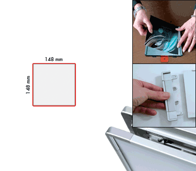 SEMS1515R - cornice allum.monofacciale METALSIGN colore ROSSO