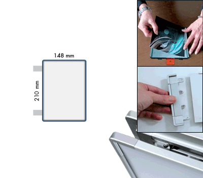 SEMS2115BBS - segnale alluminio METALSIGN a bandiera bifacciale colore BLU