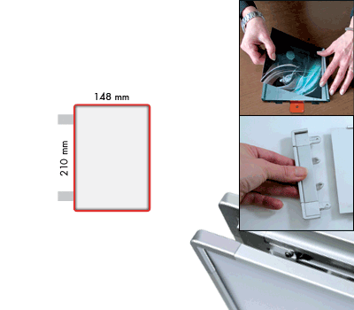 SEMS2115BR - segnale alluminio METALSIGN a bandiera bifacciale colore ROSSO