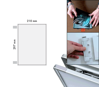 SEMS2921BW - segnale alluminio METALSIGN a bandiera bifacciale colore BIANCO