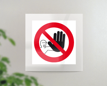 SEP1312FW - targa PLexi monofacciale Divieto di accesso fissaggio invisibile