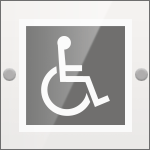 SEP15653W - targa PLexi monofacciale Disabile fissaggio a vite