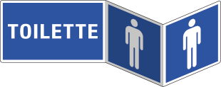 SEP2007BIP - segnale PLEXIGLASS bifacciale fissaggio invisibile TOILETTE