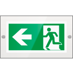 SEPE715101R - targa PLexi monof.uscita di emergenza sn fissaggio a vite EN ISO 7010