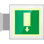 SEPS15152BW - Segnale plexiglass PLEXI bifacciale piu'simbolo fotoluminescente