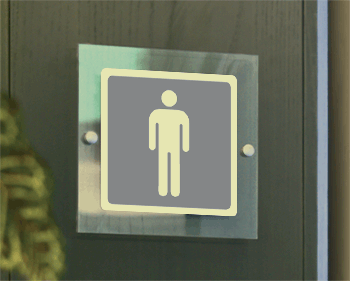 SEPS15642W - Segnale plexiglass PLEXI monofacciale piu'simbolo fotoluminescente