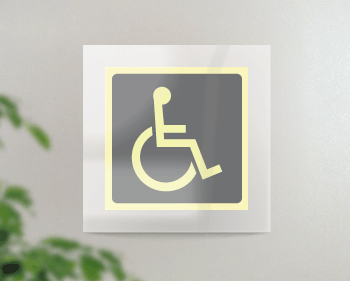 SEPS15653FW - targa Plexi monofacciale  Toilette disabili fiss.inv.