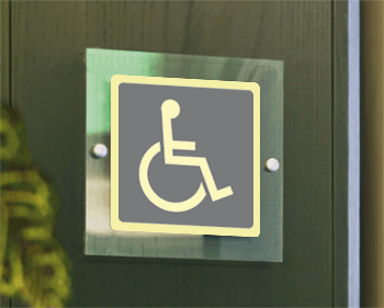 SEPS15653W - targa Plexi monofacciale  Disabile