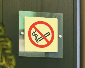 SEPSE1301W - targa Plexi monofacciale SVietato fumare EN ISO 7010 P002