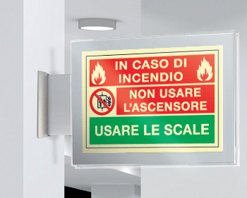 SEPSE160B - targa Plexi bifacciale  Non usare l'ascensore