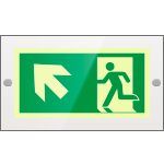 SEPSE715105R - targa PLexi mono  usc. emerg.sn alto fissaggio a vite EN ISO 7010