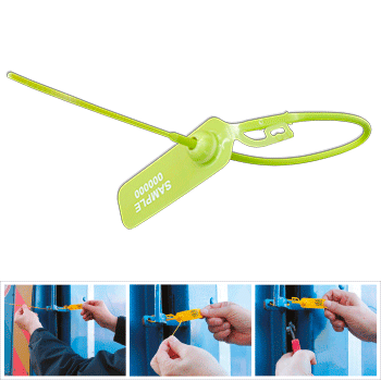 SGE1131Y - confezione 1000 sigilli a filo inserto metallico mm.350 GIALLO