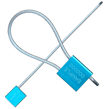 SGE2203C - confezione 500 sigilli cavo acciaio testa metallica mm.250 CELESTE