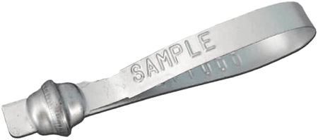 SGE2302 - confezione 1000 sigilli fascetta metallo con pallina lunghezza mm.220