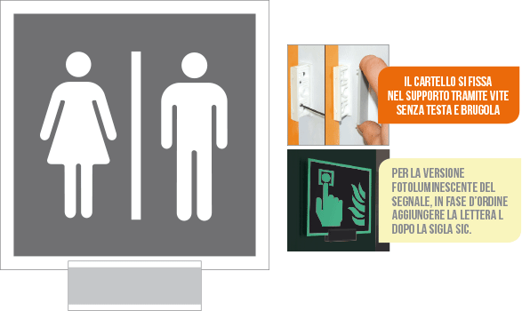 SIC15644A - sistema COLORFIX GRIGIO monofacciale Toilette Donna/Uomo