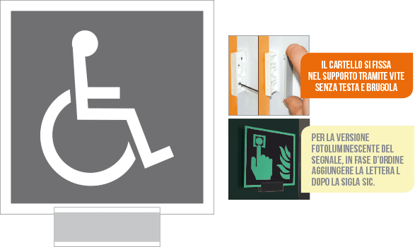 SIC15653A - sistema COLORFIX GRIGIO monofacciale Toilette Disabile