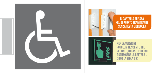 SIC15653BA - sistema COLORFIX GRIGIO bifacciale Toilette Disabili