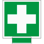 SICE15101G - sistema COLORFIX VERDE monofacciale Pronto soccorso EN ISO 7010