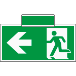 SICE715101SM - sistema COLORFIX VERDE bifacciale sospesa Uscita Emergen. sx ISO 7010