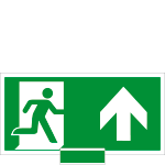 SICE715103N - sistema COLORFIX VERDE monofacciale Uscita Emerg.avanti EN ISO 7010