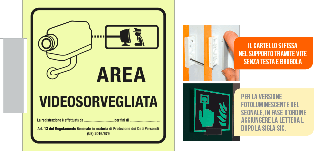 SICL5008BA - sistema COLORFIX GR. bifacciale luminescente Area Videosorv.(agg.GDPR)