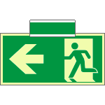 SICLE715101SN - sistema COLORFIX VERDE bifacc/sosp.luminescente Usc.Emerg.sx ISO 7010