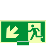 SICLE715107M - sistema COLORFIX VERDE monofacc.luminesc.Usc.Emerg.basso sx ISO 7010