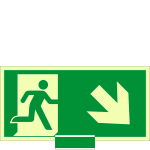 SICLE715108M - sistema COLORFIX VERDE monofacc.luminesc.Usc.Emer.basso dx EN ISO 7010