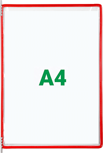 SMCA400R - confezione da 10 buste per leggii SMCA.. colore ROSSO