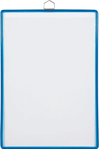 SMCA450B - confezione 5 cartelline formato A4 verticale con gancio colore BLU