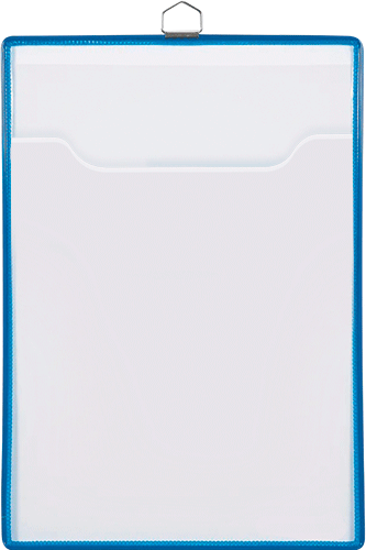SMCA453 - confezione 5 coppie tasche porta depliant colore BLU A4 VERTICALE