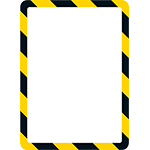 SMCA497NY - confezione da 2 cornici formato A4 con retro adesivo c.NERO/GIALLO