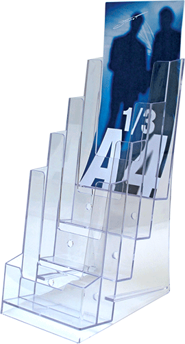 SMET104 - porta depliant da tavolo formati mm 100x210 a 4 posti