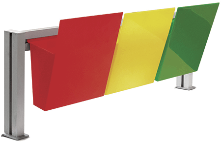 SMET2128 - kit porta documenti da scrivania completo di 3 tasche colorate