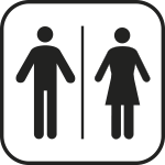 SR176 - Etichetta adesiva rifrangente Toilette