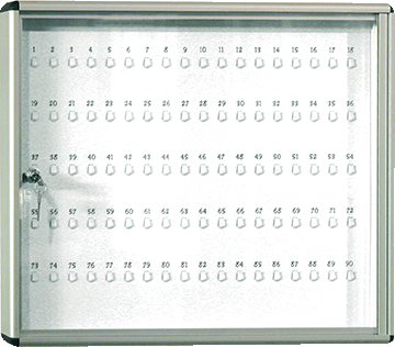 SWB090A - Bacheca portachiavi 90 posti 700x500 mm apertura a libro con serratura