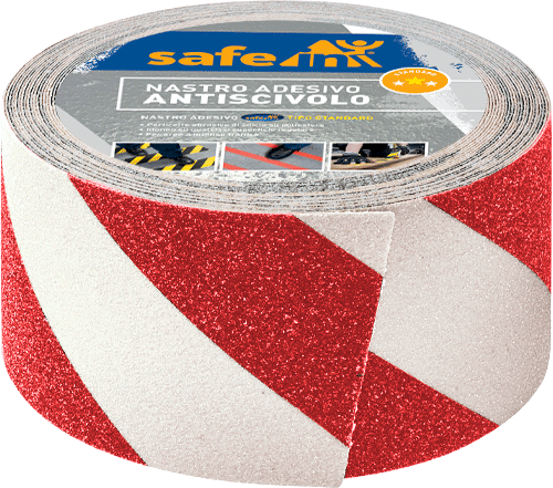 SWDS100RW - rotolo antiscivolo tipo STANDARD h.mm 100 x m.18,3 colore ROSSO/BIANCO