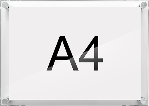 TDC337 - Targa murale composta da 2 pannelli in acrilico e 4 distanziali