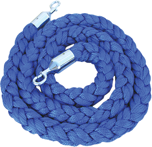 TDVCB - cordone da m.2 in poliestere BLU con attacchi cromo x colonnina cromo