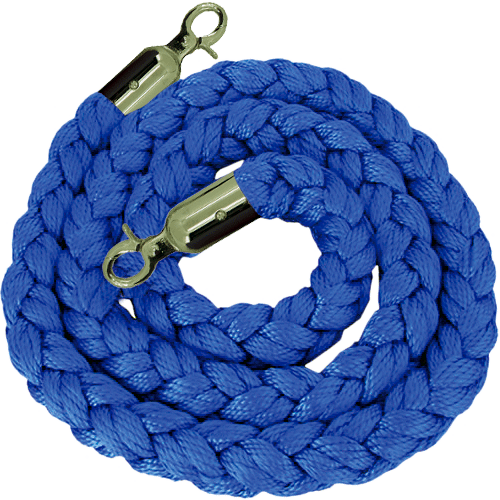 TDVOB - cordone da m.2 in poliestere BLU attacchi ottone per colonnina ottone