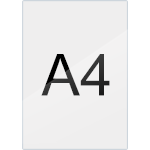 TKLI210 - Targa murale trasparente piatta f.to A4