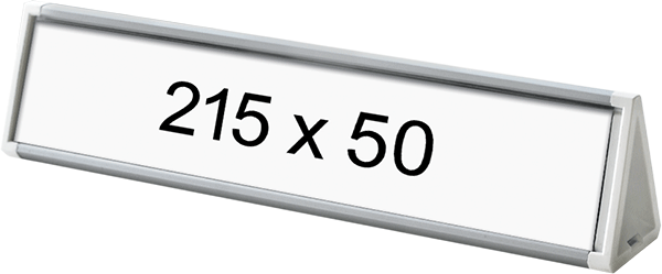 TKPD06 - targa segnanome da tavolo dim.215x50x36 h c.sistema manomissione