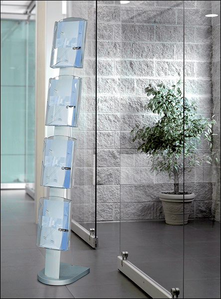 TKPD104 - Portadepliant allum.anod.4 tasche f.toA4