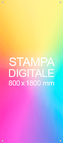 TKPR800B - solo banner 800x1800 stampa digitale inclusa per portabanner TKPR800