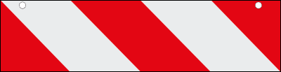 TS60 - Tabella alluminio piano rifrangente bianco/rosso