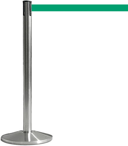 TSB511G - colonnina SAFE IN modello BASIC acciaio spazzolato nastro VERDE