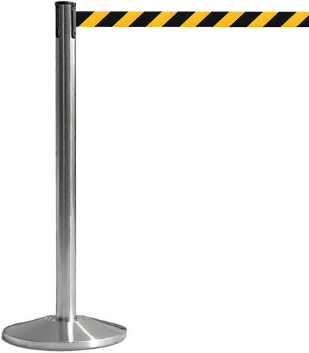 TSB511NY - colonnina SAFE IN modello BASIC acciaio spazzolato nastro GIALLO/NERO